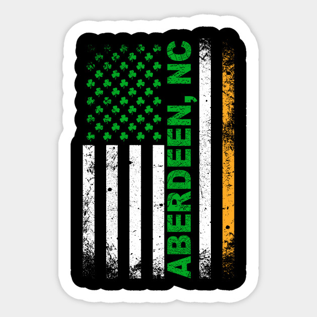 North Carolina Irish American Flag Aberdeen Nc T Shirt