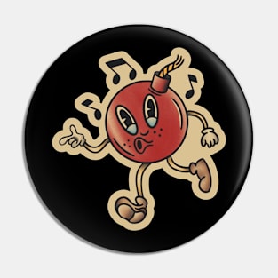 Cartoon Bomb Tattoo Design Pin