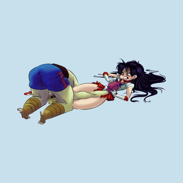 Sailor Mars VS Boxy by deucenine