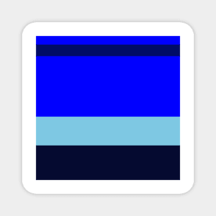 A brilliant integration of Sky Blue, Primary Blue, Dark Imperial Blue and Dark Navy stripes. Magnet