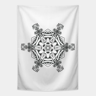 25C Unique Black White Abstract Mandala Tapestry