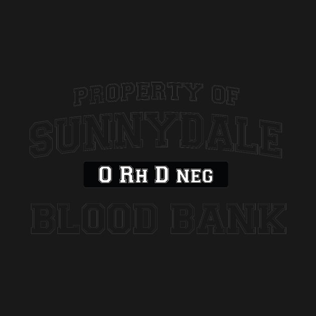 Property of Sunnydale Blood Bank Black by pasnthroo