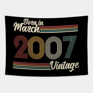 Vintage Born in March 2007 Tapestry