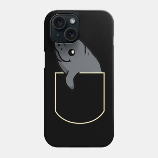 Funny Manatee In The Pocket Gift Dugong Pocket Phone Case