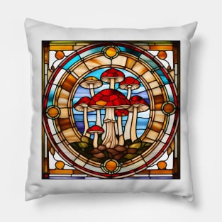 Mushie Family Stained Glass Pillow