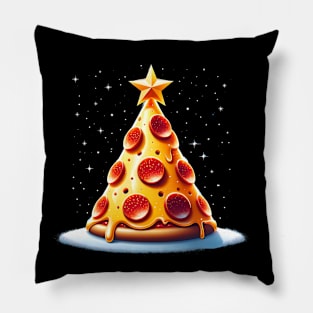 Pizza Xmas Tree, Christmas Style Pizza Lover Pillow