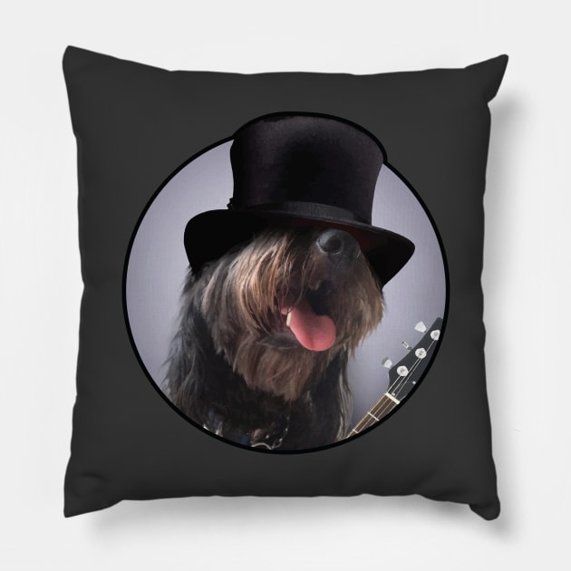 Classic Rock Dawg Pillow by hobrath