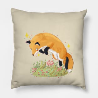 Cute fox jumping Pillow