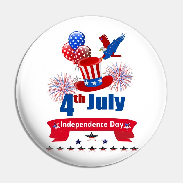 Independence Day Eagle Pin by Lin-Eve