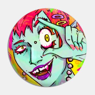 Eyeball Girl Pin