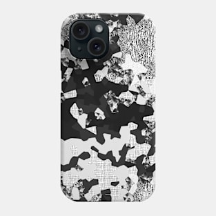 Abstract Black White Patch Patterns Phone Case