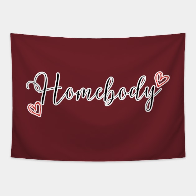 Homebody Love Script cursive handwriting typography Tapestry by FamilyCurios