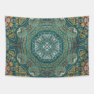 Colorful Oriental Rug Mandala Boho Pattern Tapestry