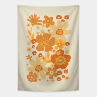 Groovy 60s Floral Party - Cream Tapestry