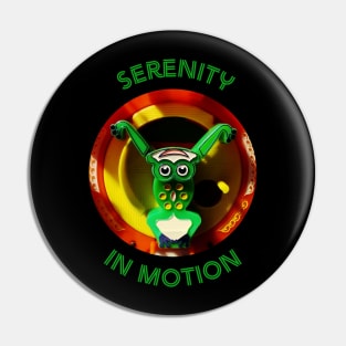 Serenity in Motion - Cute Frog doing Tai Chi Pin