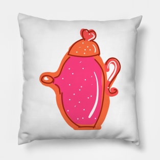 COFFEE POT WITH HAND ON HIP Pillow
