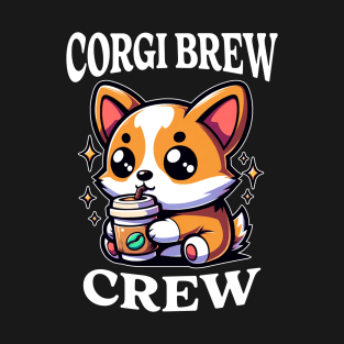 Corgi Brew Crew Coffee Lover Dog Lover T-Shirt