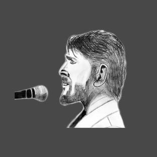 Jensen Ackles Sketch Singing T-Shirt