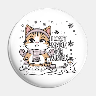 cat with snow Pin