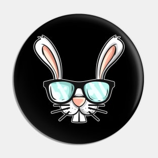 Funny Easter Bunny with Sunglasses Easter Costume Pin