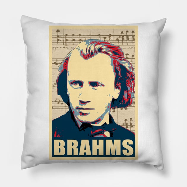 Johannes Brahms Music Composer Pillow by Nerd_art