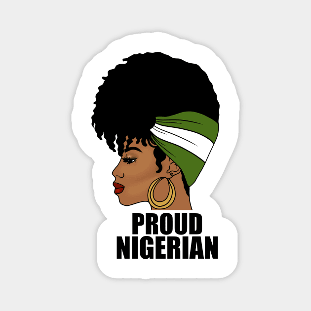 Nigeria Flag, Proud Nigerian Woman, African Magnet by logiamerch