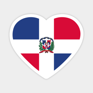 I Love Dominican Republic // Heart-Shaped Dominican Flag Magnet