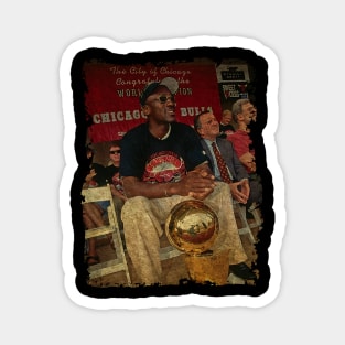 Michael Jordan, 1998 Chicago Bulls Championship Parade Magnet