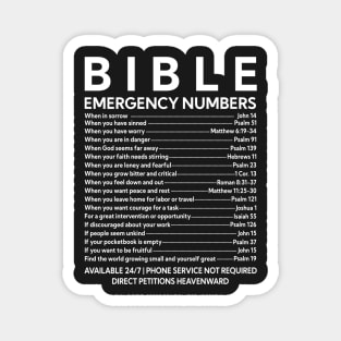 Bible emergency number Magnet