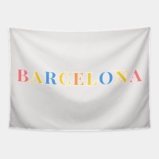 Barcelona Pastel Colours Holiday Design Tapestry