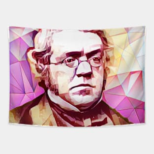 William Makepeace Thackeray Pink Portrait | William Makepeace Thackeray Artwork 13 Tapestry