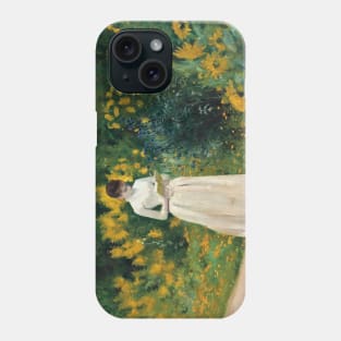 Reading on the Garden Path by Albert Aublet Phone Case