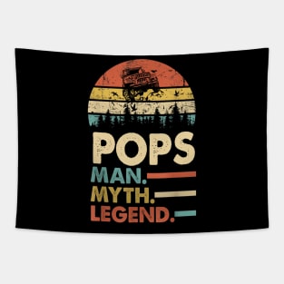 Pops Man Myth Legend Vintage Jeep For Mens Papa Father's Day Jeep gift Tapestry