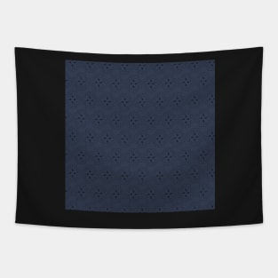 Curves Flower Blue Pattern Tapestry