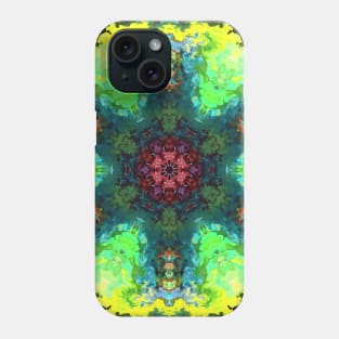 Psychedelic Hippie Flower Red Green and Blue Phone Case