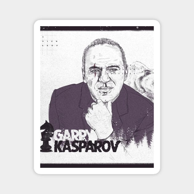 Garry Kasparov Magnet by Mr.Donkey