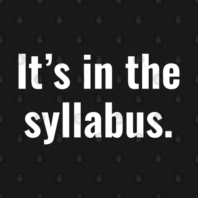It's In The Syllabus by AmazingVision