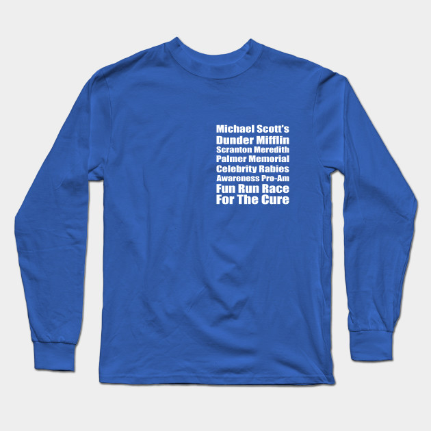 Fun Run Race For The Cure Pocket The Office Long Sleeve T