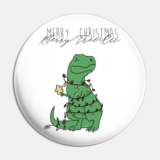 T-rex Christmas Pin