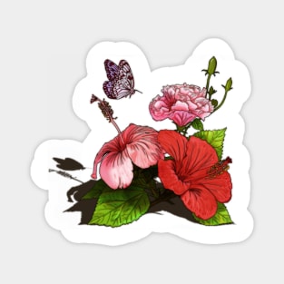 Hibiscus Bouquet Warm Magnet