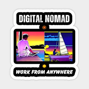 Digital Nomad Sets Sail Magnet