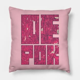 Depok, West Java, Indonesia City Map Typography - Blossom Pillow