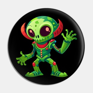 robotic aliens Pin