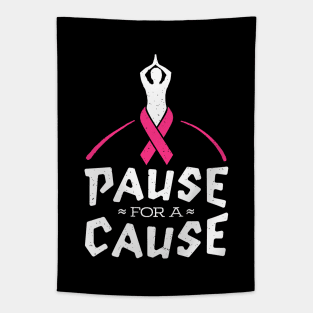 Pause for a Cause Zen Breast Cancer Awareness gift T Shirt Tapestry