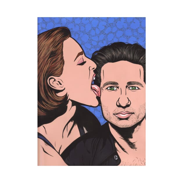 Scully and Mulder by turddemon
