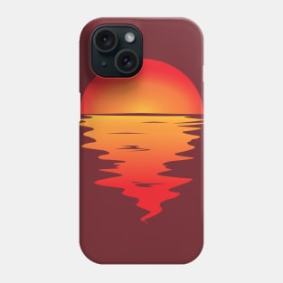 Sunset reflecting on water Phone Case