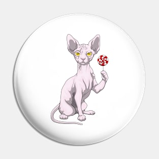 Sphynx Cat Lollipop Pin