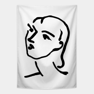 Matisse Line art Portrait Tapestry