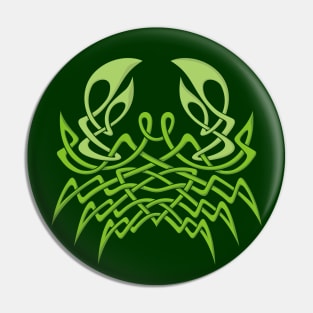 Green Crab Celtic Knot Pin