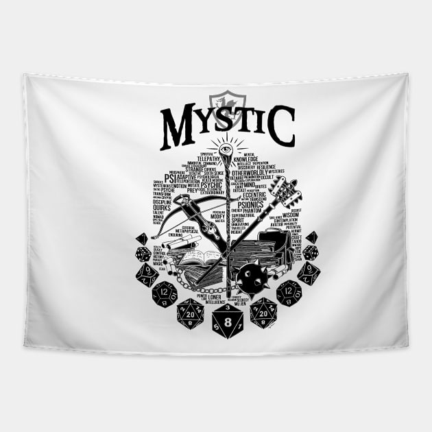 RPG Class Series: Mystic - Black Version Tapestry by Milmino